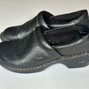 BOC Peggy Clogs Size 9 Black Leather BC3433 Slip-on Classic Office Born Concept